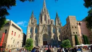 La cathédrale de Barcelone en Espagne